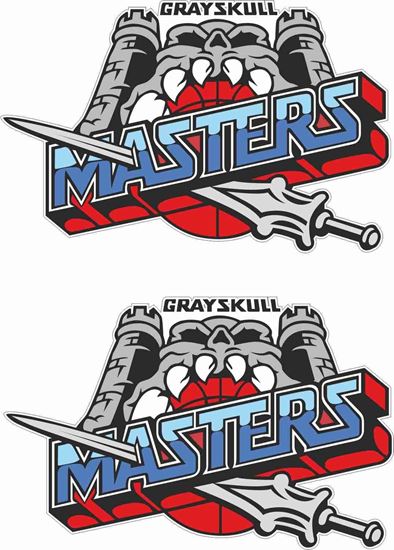 Picture of He Man Gray Skull Masters Decals / Stickers