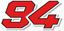 Picture of "94 "Jonas Floger Track and street race nose cone number Decal / Sticker