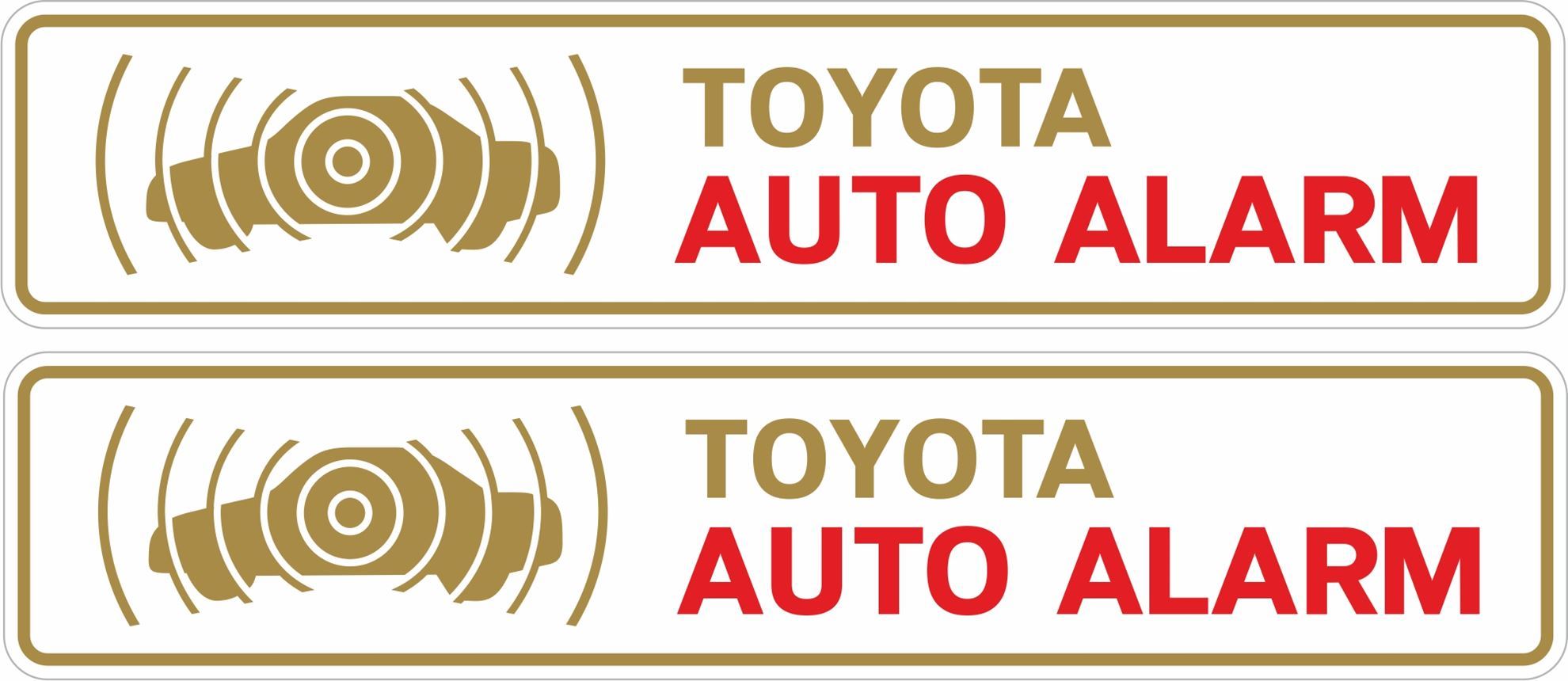 Zen Graphics Toyota Alarm Glass replacement Decals / Stickers