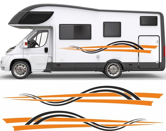 Picture of Swoosh side Camper Decals  / Stickers