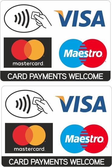 Picture of Card Payments Welcome Decals / Stickers