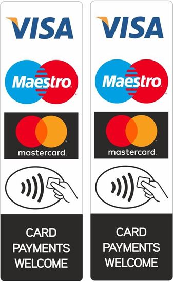 Picture of Card Payments Welcome Decals / Stickers