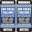 Picture of No Cold Calling Decals / Stickers