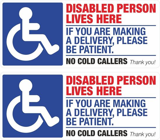 Picture of Disabled Person Lives Here Decals / Stickers