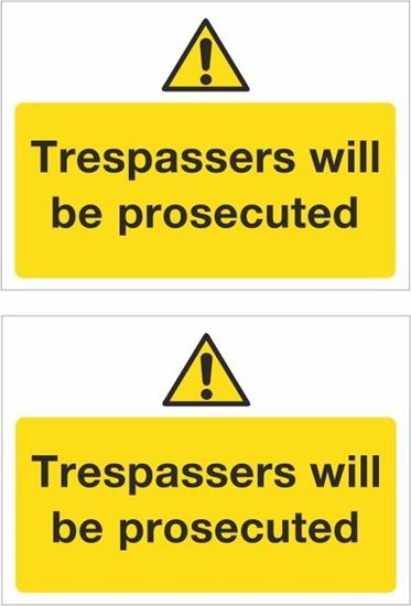 Picture of Trespassers will be prosecuted Decals / Stickers