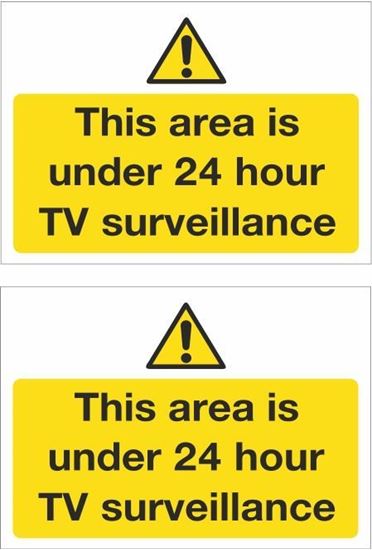 Picture of This area is under 24 hour TV surveillance Decals / Stickers