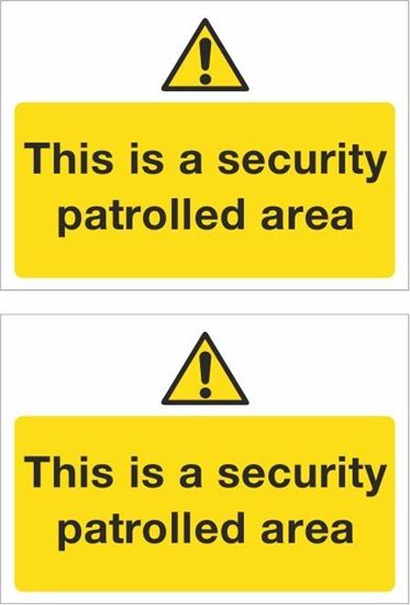 Picture of This is a security patrolled area Decals / Stickers