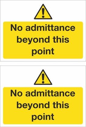 Picture of No admittance beyond this point Decals / Stickers