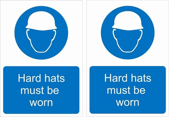 Picture of Hard hats must be worn Decals / Stickers