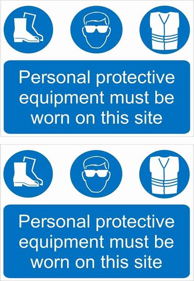 Picture of Personal protective equipment must be worn on this site Decals / Stickers