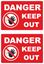 Picture of Danger keep Out Decals / Stickers