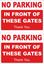 Picture of No Parking in front of Gates Decals / Stickers