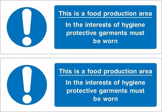 Picture of This is a Food Production Area Decals / Stickers
