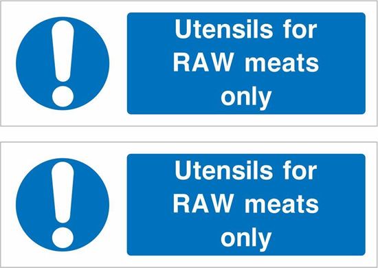 Picture of Utensils for raw meats only Decals / Stickers