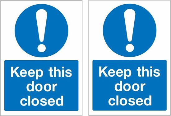 Picture of Keep this door closed Decals / Stickers