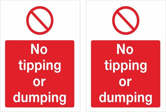 Picture of No tipping or dumping Decals / Stickers