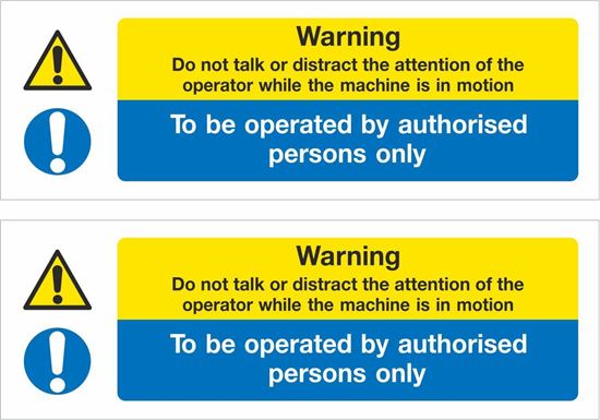 Picture of To be operated by authorised persons only Decals / Stickers