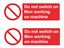 Picture of Do not switch on, Men working on machine Decals / Stickers
