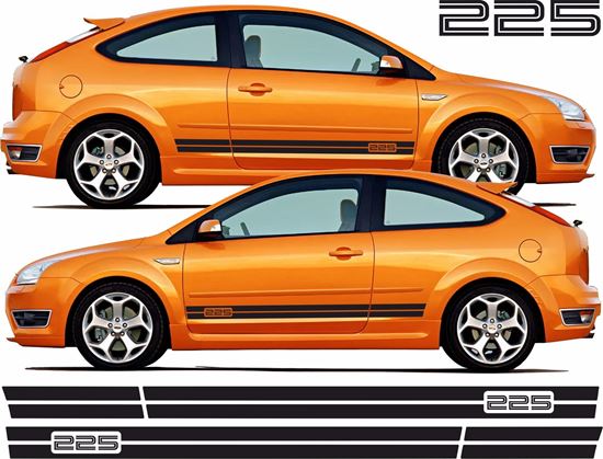 Picture of Ford Focus MK2 3 Door 225 side Stripes / Stickers