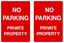 Picture of No Parking private property Decals / Stickers