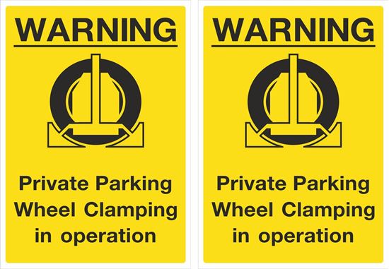 Picture of Private Parking Wheel Clamping... Decals / Stickers