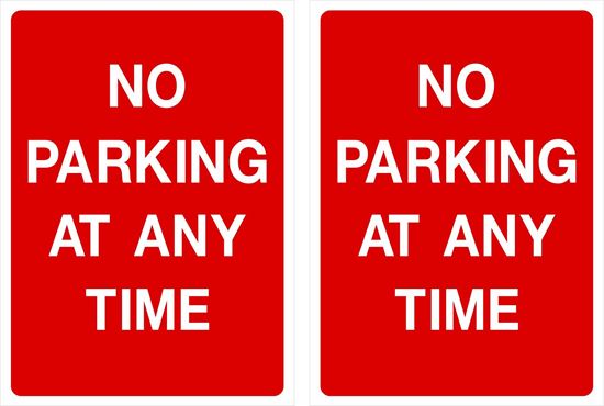Picture of No parking at any time Decals / Stickers