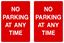 Picture of No parking at any time Decals / Stickers