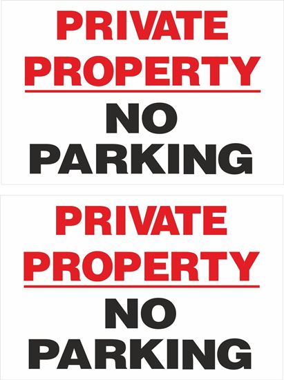 Picture of Private property no parking Decals / Stickers