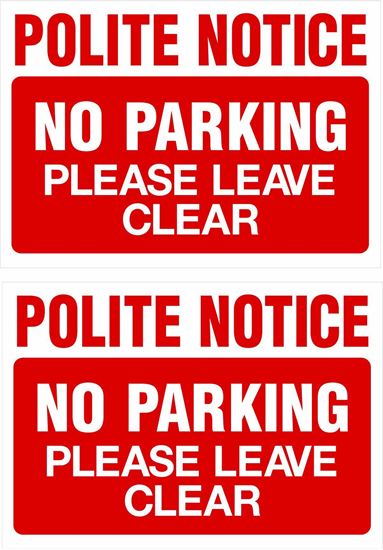 Picture of No parking please leave clear Decals / Stickers