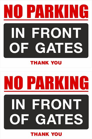 Picture of No parking in front of gates Decals / Stickers