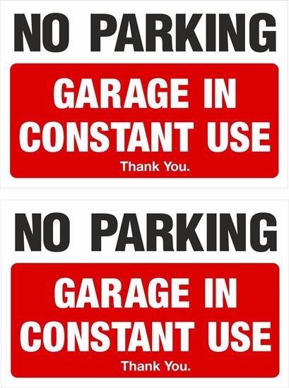 Picture of No parking garage in constant use Decals / Stickers