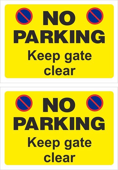 Picture of No parking keep gate clear Decals / Stickers