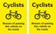 Picture of Cyclists Beware of passing this Vehicle on the inside Decals / Stickers