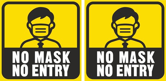 Picture of No mask no entry  Decals / Stickers