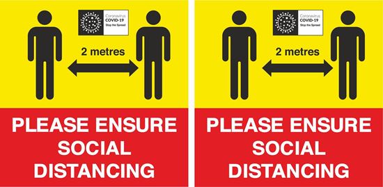 Picture of Please ensure social distancing Decals / Stickers