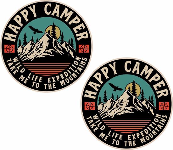 Picture of Happy Camper Decals / Stickers