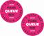 Picture of Let's keep our social distance Queue here Decals / Stickers