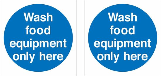 Picture of Wash food equipment only here Decals / Stickers