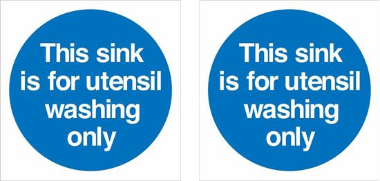 Picture of This sink is for utensil washing only Decals / Stickers