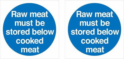 Picture of Raw meat must be stored below cooked meat Decals / Stickers