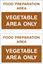 Picture of Food preparation area, Vegetable area only Decals / Stickers