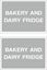 Picture of Bakery and dairy fridge Decals / Stickers