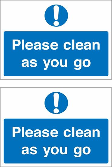 Picture of Please clean as you go Decals / Stickers