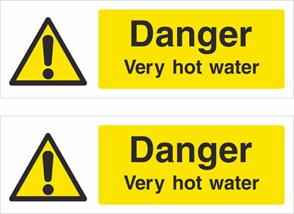 Picture of Danger very hot water Decals / Stickers