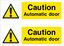Picture of Caution Automatic door Decals / Stickers