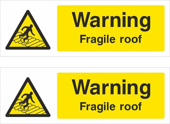 Picture of Fragile roof Decals / Stickers