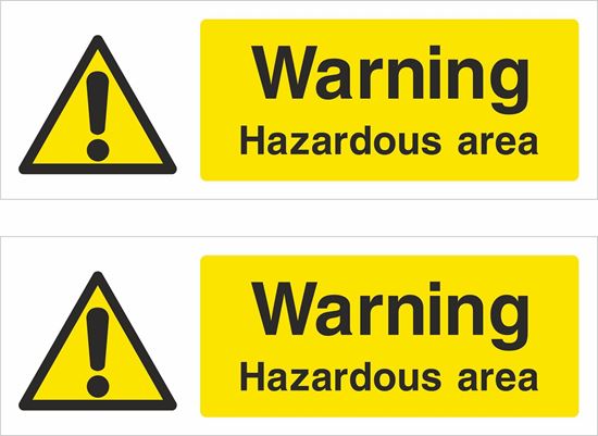 Picture of Hazardous area Decals / Stickers