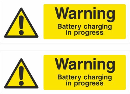 Picture of Warning, Battery charging in progress Decals / Stickers