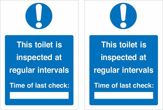 Picture of This toilet is inspected at regular intervals... Decals / Stickers