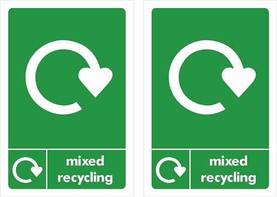 Picture of Mixed Recycling  Decals / Stickers